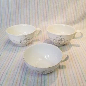 Vintage Hall Fantasy 2169 Eva Zeisel + Golden Rhapsody Kaysons Teacup Trio China